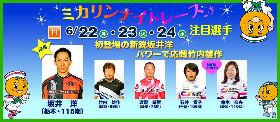 【伊東競輪場】6/23 F1ミカリンナイトレース2020 7Rのレース結果